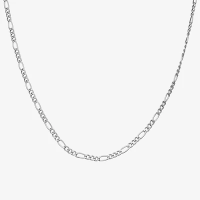 Sterling Silver 18 - 24 Inch Hollow Figaro Chain Necklace