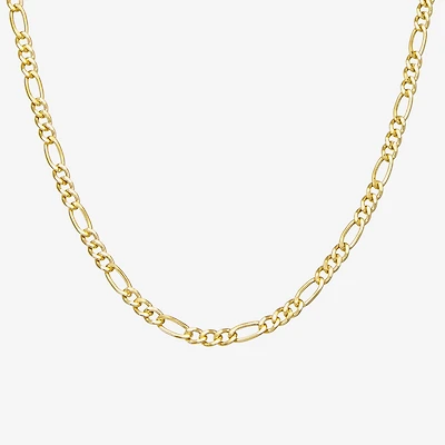 Made In Italy Womens 14K Gold Over Silver Inch Figaro Chain Necklace