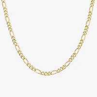 Made In Italy Womens 14K Gold Over Silver Inch Figaro Chain Necklace