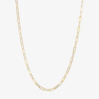 Made Italy Womens 14K Gold Over Silver 18 Inch Link Necklace