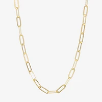 Made Italy Womens 14K Gold Over Silver 18 Inch Link Necklace