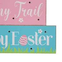 Glitzhome 12" Easter LED Lighted Wooden Word Sign Tabletop Decor