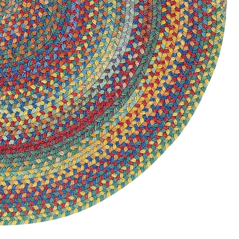 Capel Inc. Hill Striped Braided Reversible Indoor Round Accent Rug