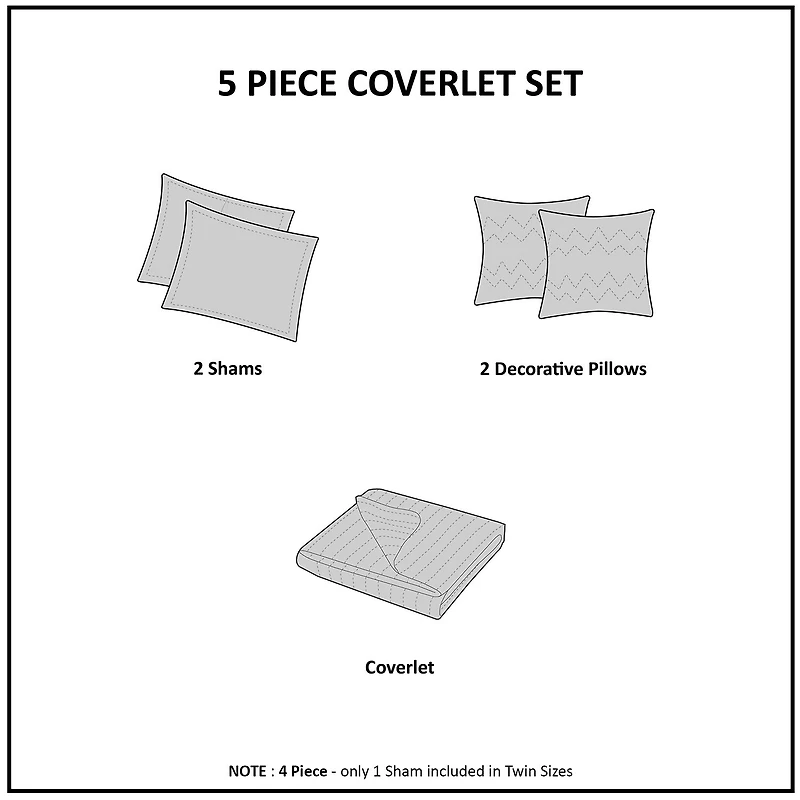Intelligent Design Ella Unicorn Reversible 100% Cotton Quilt Set With Throw Pillows