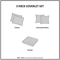 Intelligent Design Ella Unicorn Reversible 100% Cotton Quilt Set With Throw Pillows