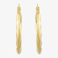 Womens 10K Gold 20mm Round Hoop Earrings