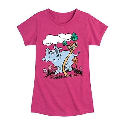 Big Kid Girls Round Neck Short Sleeve Classic Fit Dr. Seuss Graphic T-Shirt