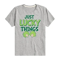 Big Kid Girls Crew Neck Short Sleeve Classic Fit Dr. Seuss Graphic T-Shirt