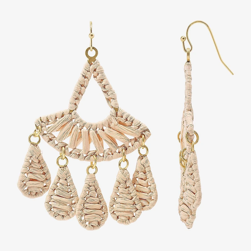 Bijoux Bar Raffia Womens Drop Earrings