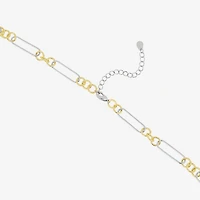 Silver Reflections Womens Pure Silver Over Brass 16 Inch Paperclip Chain Necklace