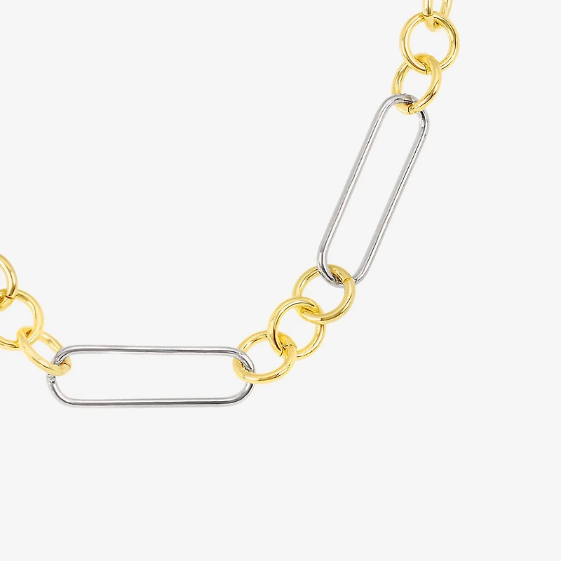 Silver Reflections Womens Pure Silver Over Brass 16 Inch Paperclip Chain Necklace