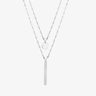 Silver Reflections Womens Pure Silver Over Brass 30 Inch Pendant Necklace