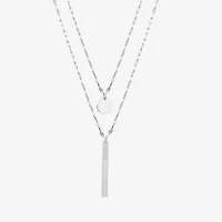 Silver Reflections Womens Pure Silver Over Brass 30 Inch Pendant Necklace