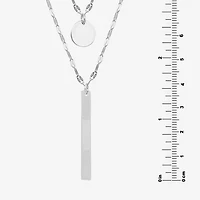 Silver Reflections Womens Pure Silver Over Brass 30 Inch Pendant Necklace