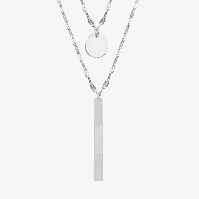 Silver Reflections Womens Pure Silver Over Brass 30 Inch Pendant Necklace