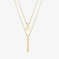 Silver Reflections Womens 14K Gold Over Brass 30 Inch Pendant Necklace
