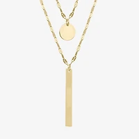 Silver Reflections Womens 14K Gold Over Brass 30 Inch Pendant Necklace