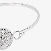 Silver Reflections Womens Pure Silver Over Brass Bangle Bracelet
