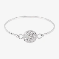 Silver Reflections Womens Pure Silver Over Brass Bangle Bracelet