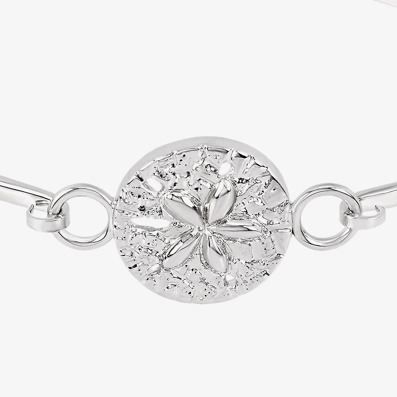 Silver Reflections Womens Pure Silver Over Brass Bangle Bracelet