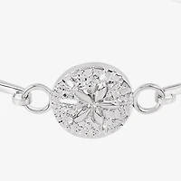 Silver Reflections Womens Pure Silver Over Brass Bangle Bracelet