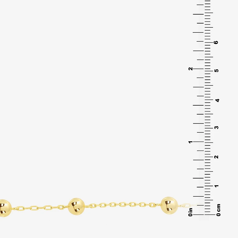 Silver Reflections Womens 14K Gold Over Brass 16 Inch Strand Necklace
