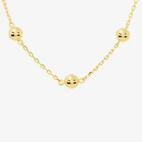 Silver Reflections Womens 14K Gold Over Brass 16 Inch Strand Necklace