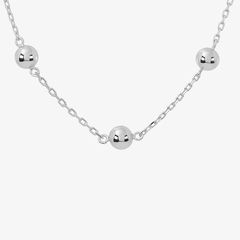 Silver Reflections Womens Pure Silver Over Brass 16 Inch Strand Necklace