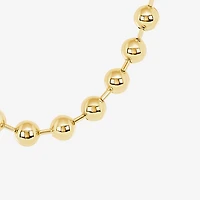Silver Reflections Womens 14K Gold Over Brass 16 Inch Collar Necklace