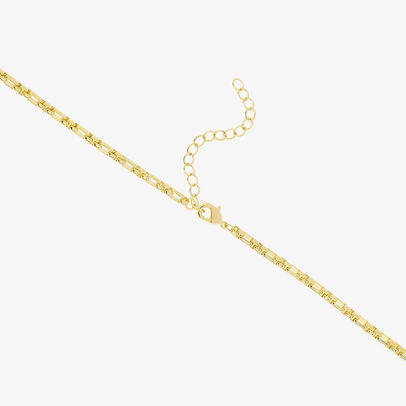 Silver Reflections Womens 14K Gold Over Brass 18 Inch Box Chain Necklace