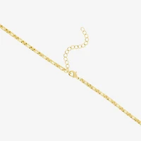 Silver Reflections Womens 14K Gold Over Brass 18 Inch Box Chain Necklace