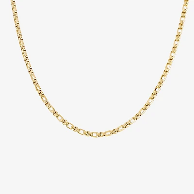 Silver Reflections Womens 14K Gold Over Brass 18 Inch Box Chain Necklace