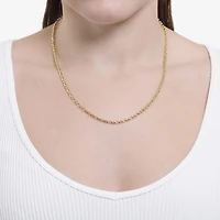 Silver Reflections Womens 14K Gold Over Brass 18 Inch Box Chain Necklace