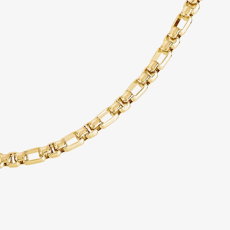 Silver Reflections Womens 14K Gold Over Brass 18 Inch Box Chain Necklace