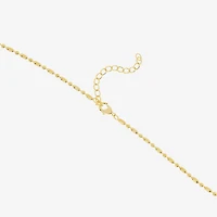 Silver Reflections Womens 14K Gold Over Brass 16 Inch Bead Chain Necklace