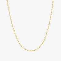 Silver Reflections Womens 14K Gold Over Brass 16 Inch Bead Chain Necklace