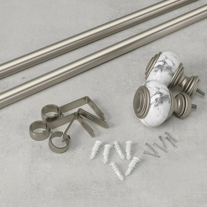 Umbra Marble Knob 1 Adjustable Curtain Rod