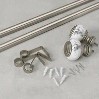 Umbra Marble Knob 1 Adjustable Curtain Rod