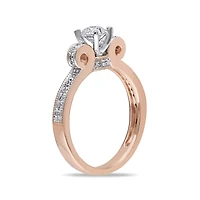 1/2 CT.T.W. Natural Diamond 14K Rose Gold Engagement Ring
