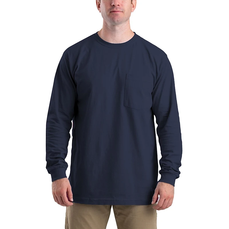 Berne Heavyweight Mens Crew Neck Long Sleeve Big and Tall T-Shirt