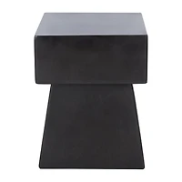 Safavieh Zen Patio Side Tables Weather Resistant Cement Side Table
