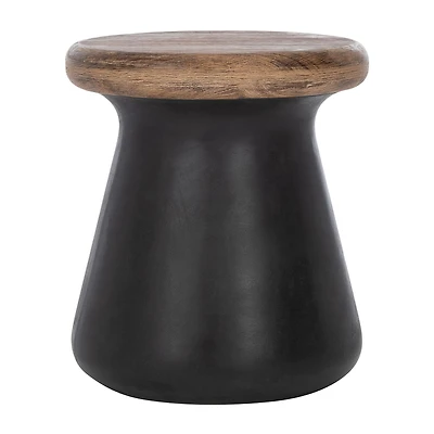 Safavieh Button Patio Side Tables Weather Resistant Cement Side Table