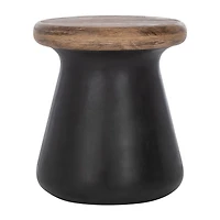 Safavieh Button Patio Side Tables Weather Resistant Cement Side Table