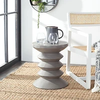 Safavieh Benaya Weather Resistant Cement Side Table