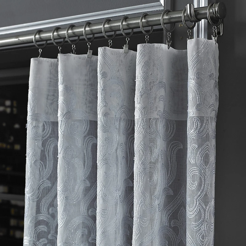 Queen Street Lafayette Rod Pocket Sheer Single Curtain Panel