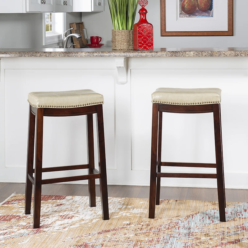 Linon Covewood 2-pc. Upholstered Bar Stool