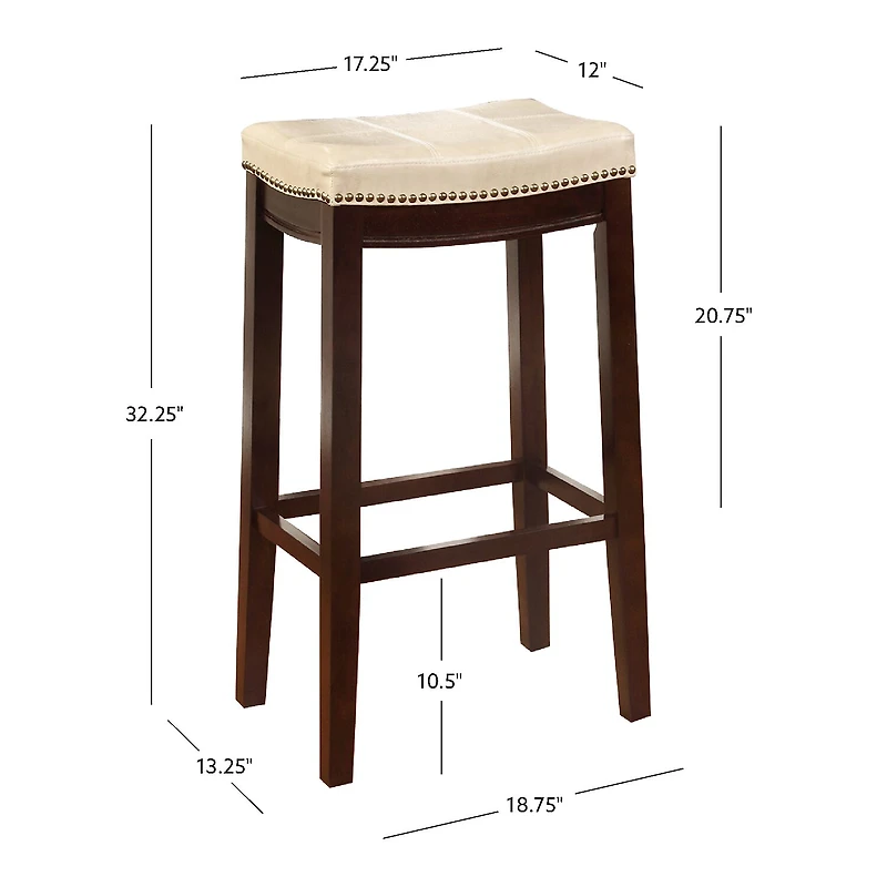 Linon Covewood 2-pc. Upholstered Bar Stool