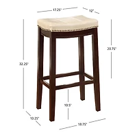 Linon Covewood 2-pc. Upholstered Bar Stool