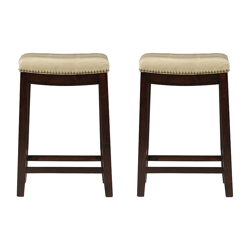 Linon Covewood 2-pc. Counter Height Upholstered Bar Stool
