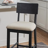 Linon Juniper Counter Height Upholstered Bar Stool